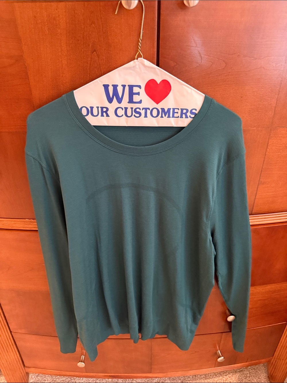 lululemon athletica Long Sleeve Crewneck Top in Green